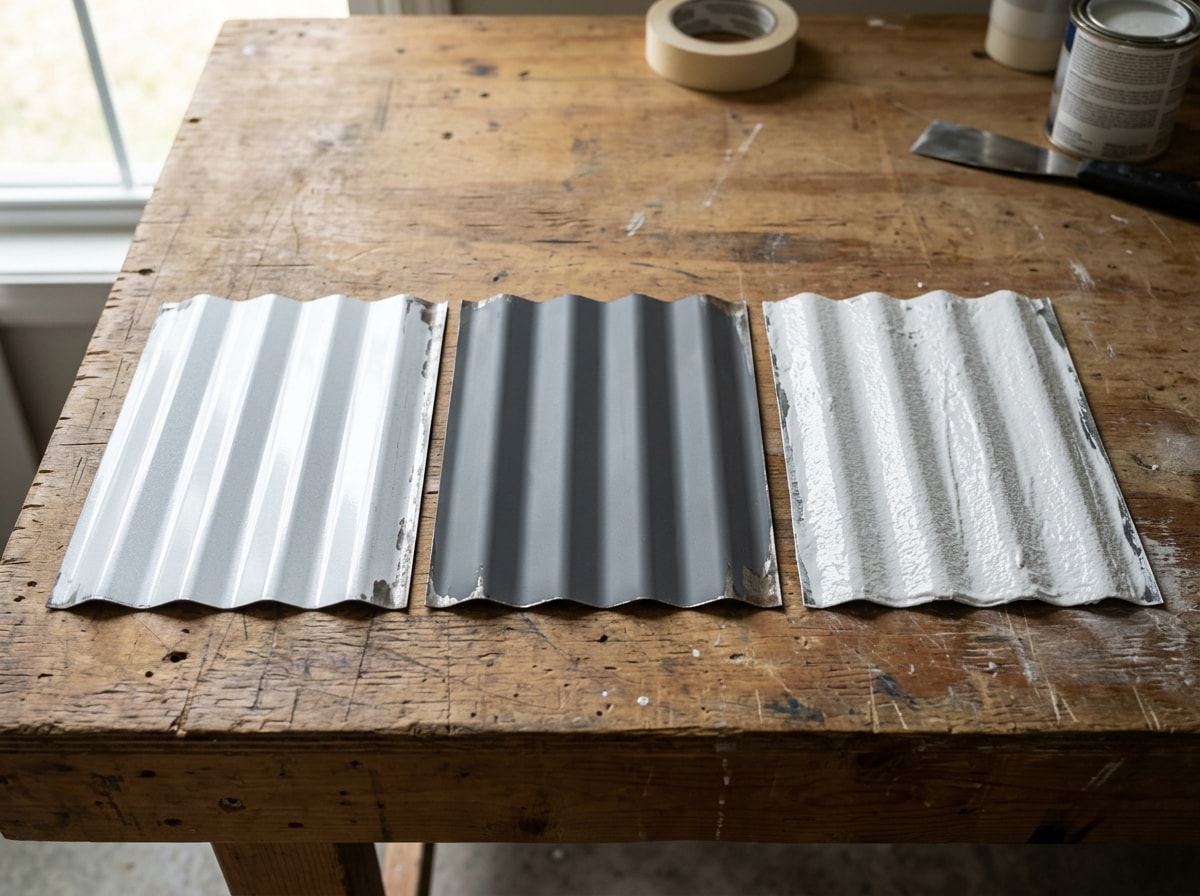 Simple comparison graphic of reflective, acrylic, and elastomeric metal roof coatings
